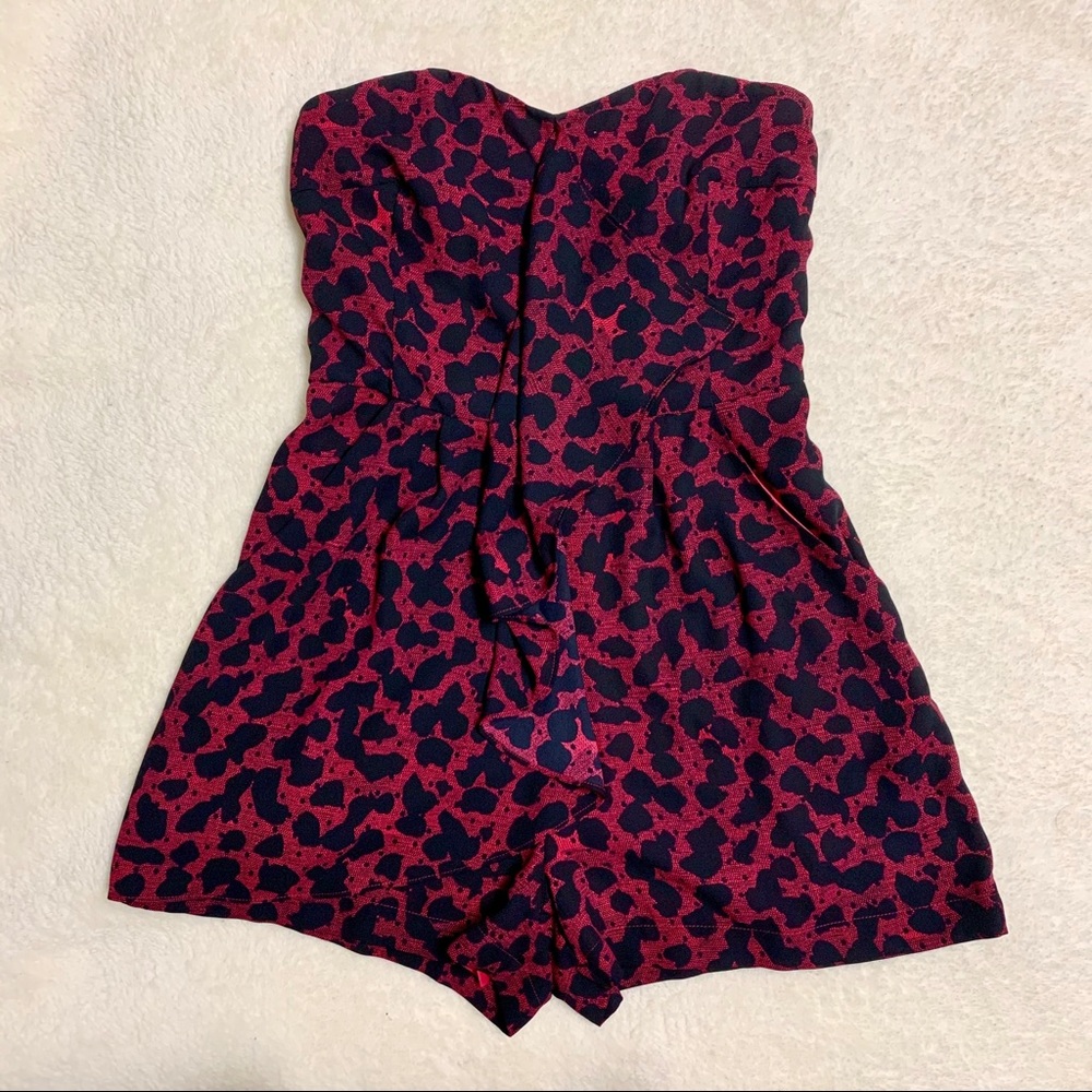 Express Ruffle Strapless Romper - Picture 2 of 3